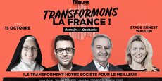 Quels vont être les lauréats de cette seconde édition de Transformons La France, à Toulouse ?