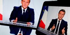 Emmanuel Macron s'adresse à la nation lors d'un point sur la situation sanitaire, le 28 octobre 2020.