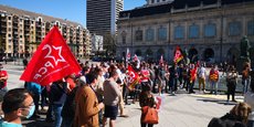Les salariés de Ferropem ont manifesté devant le palais de justice de Chambéry.