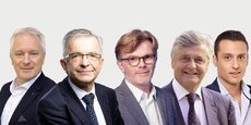 Charles Fournier (EELV), François Bonneau (PS), président sortant, Marc Fesneau (Modem), Nicolas Forissier (LR) et Aleksandar Nikolic (RN).
