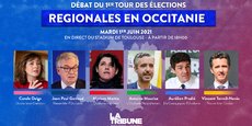 À l'occasion des élections régionales, La Tribune réunit les six principaux candidats en Occitanie, mardi 1er juin à Toulouse pour un débat.