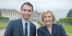 Dans le Grand Est comme ailleurs en France, les échéances nationales semblent parfois écraser les enjeux des régionales. Ici, c'est Marine Le Pen et Laurent Jacobelli.