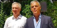 Michel Fréjaville et Michel Aimes, vice-président et président de la nouvelle agence de développement économique de Béziers.