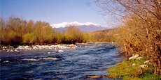 Le fleuve côtier du Tech, à Céret, dans les Pyrénées-Orientales.