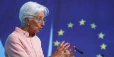 Christine Lagarde, présidente de la Banque centrale européenne (BCE), lors de sa conférence de presse, ce jeudi 9 septembre.