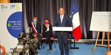 Le Premier ministre Jean Castex était au CHU de Montpellier le 5 novembre 2021, pour présenter la déclinaison du plan d'investissement du Ségur de la santé en Occitanie.