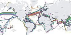 Aujourd'hui, il existe plus de 400 câbles sous-marins actifs à travers le monde.
