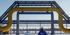 Vue d'une partie du gazoduc Power Of Siberia de Gazprom à la station de compression Atamanskaya, près de la ville de Svobodny. Ce gazoduc dessert la région chinoise de Heilongjiang, au nord-est du pays.