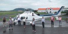 Une partie de l'équipe de la startup canadienne Optima Aero qui va installer son siège européen au Pays basque.