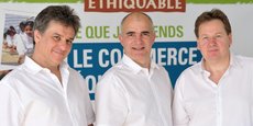 Christophe Eberhart, Rémi Roux et Stéphane Comar sont les trois fondateurs de la Scop Ethiquable.