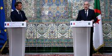 Emmanuel Macron et le président algérien Tebboune.