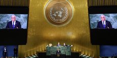 Le Premier ministre israélien Yair Lapid s'adresse à la 77e session de l'Assemblée générale des Nations Unies, à New York