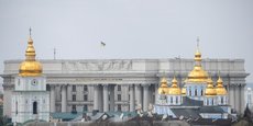 Photo d'archives d'une vue générale montrant le siège du ministère ukrainien des Affaires étrangères, dans le centre de Kyiv