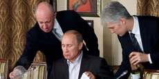 Photo d'archives d'Evgeny Prigozhin assistant Vladimir Poutine lors d'un dîner au restaurant Cheval Blanc aux alentours de Moscou
