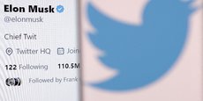 Elon Musk, qui a racheté Twitter vendredi dernier, compte 123 millions d'abonnés sur le réseau social.