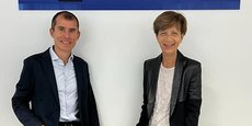 Le nouveau tandem à la tête de Qwant : Raphaël Auphan (directeur général) et Corinne Lejbowicz (présidente).