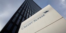 Le logo de la banque suisse Credit Suisse à Zurich