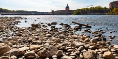 La Garonne attaquée par la sécheresse cet été à Toulouse