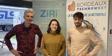 Jean-François Nothias, Claire Campion et Glen Kerihuel, les trois animateurs de Ziri au sein de Bordeaux Technowest.