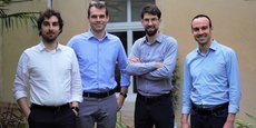 De gauche à droite, les quatre associés co-fondateurs, Matthieu Maures, Quentin Cassar, Jean-Baptiste Perraud et Yoann Cudonnec.