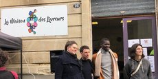 (De gauche à droite) Harmonie Lecerf Meunier, adjointe au maire de Bordeaux, et Morgan Garcia pour Médecins du monde étaient notamment présents.