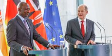 William Samoei Ruto, président du Kenya, et le chancelier allemand Olaf Scholz, le 23 mars 2023 à Berlin.