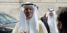 Le ministre de l'Energie saoudien, le prince Abdelaziz ben Salmane, lors de son arrivée dimanche au siège de l'Opep à Vienne (Autriche).