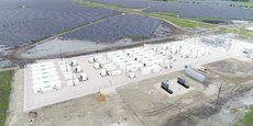 Le projet Lily Solar au Texas, conçu et installé par NIDEC Asi, pour stocker l'énergie d'un grand champs solaire.