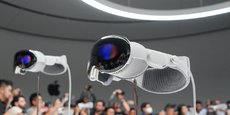 Présentation de la Vision Pro d'Apple à la Conférence annuelle mondiale des développeurs d'Apple à son siège à Cupertino (Californie) le 5 juin 2023.