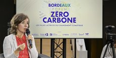 Claudine Bichet, vice-présidente de Bordeaux Métropole en charge du climat, de la transition énergétique et de la santé, lors du Forum Bordeaux Zéro Carbone, le 4 juillet 2023.