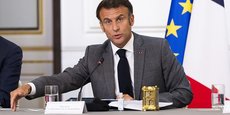 Emmanuel Macron lors de son intervention avant le conseil des ministres ce vendredi 21 juillet.