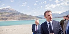 Emmanuel Macron à Savines-le-Lac en Provence-Alpes-Côte d'Azur le 30 mars dernier à l'occasion de la présentation de son plan eau.