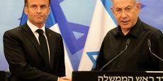 Le premier ministre israélien Benjamin Netanyahu et le président Emmanuel Macron lors d'une conférence de presse à Jérusalem.