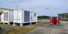 La station électrique alimentée à l'hydrogène installée par Powidian pour le compte d'Arianegroup à Kourou en Guyane
