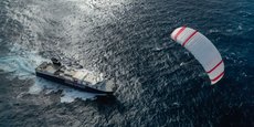 Le dispositif de déploiement de l’aile de kite développée par la start-up nantaise Airseas était en test depuis 18 mois sur le navire roulier « Ville de Bordeaux ».