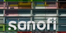 Le logo du fabricant français de médicaments Sanofi sur le site du groupe à Lyon
