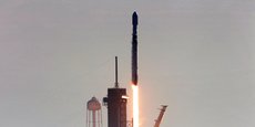 Le lancement d'une fusée Falcon 9 embarquant des satellites pour la constellation Starlink, le 3 septembre 2020.