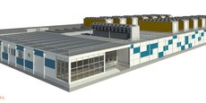 Vue d’artiste du futur data center modulaire développé par Eviden à Angers pour le centre de recherche allemand Jülich.