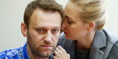 L'opposant politique russe Alexeï Navalny avec sa femme Yulia Navalnaya.