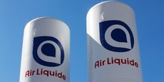 Le logo d'Air Liquide dans l'usine de production d'alumine calcinée Alteo à Gardanne, près de Marseille