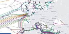 Les câbles sous-marins assurent les communications entre l'Europe et le reste du monde.