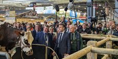 Emmanuel Macron lors du salon de l'agriculture à Paris.