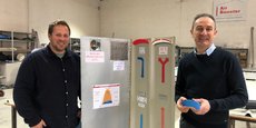Après la phase de prototypage, Mathieu Dessans et Christophe Fourcaud débutent la commercialisation de leur système de chaleur renouvelable.