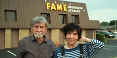 Sharleen Spiteri et le claviériste Spooner Oldham devant le studio Fame à Muscle Shoals (Alabama), où le dernier album de Texas a été enregistré.