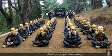 Photo de propagande de l’État islamique au Khorasan dans le camp d’entraînement « Sheikh Jalaluddin », tirée d’un tweet de novembre 2015.