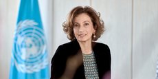 Audrey Azoulay dans son bureau à l’Unesco, jeudi à Paris.