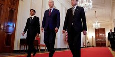 Les dirigeants américain, japonais et philippin étaient réunis lors d'un sommet inédit, jeudi, aux Etats-Unis.
