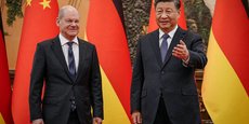 Le chancelier allemand Scholz lors d'une visite en Chine