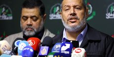 Des représentants du Hamas participent à une conférence de presse