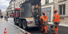 Opération d'entretien de la chaussée rue de Clichy à Paris. (Photo d'illustration).